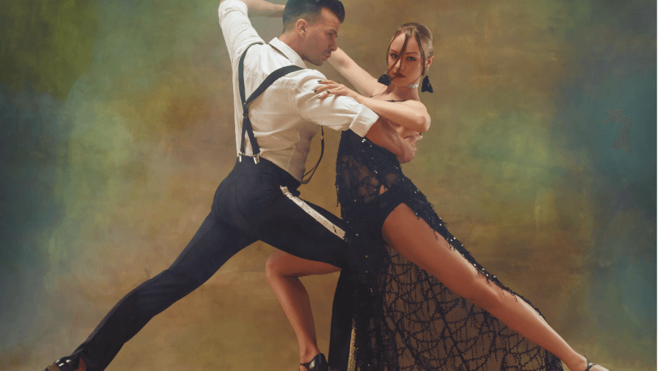 Dancing couple performing passionate tango – Argentina, the homeland of tango