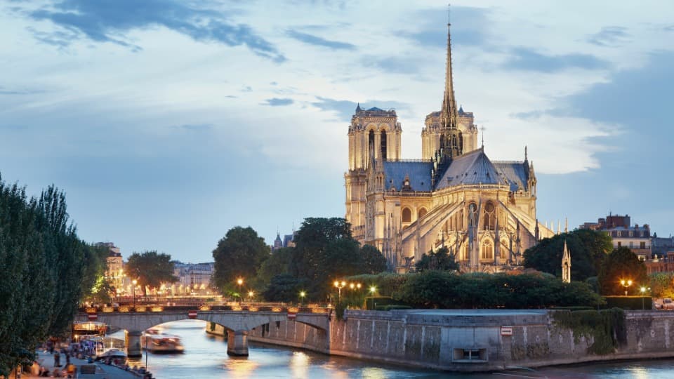 Notre-Dame in Paris on the Seine as a symbol of French culture
