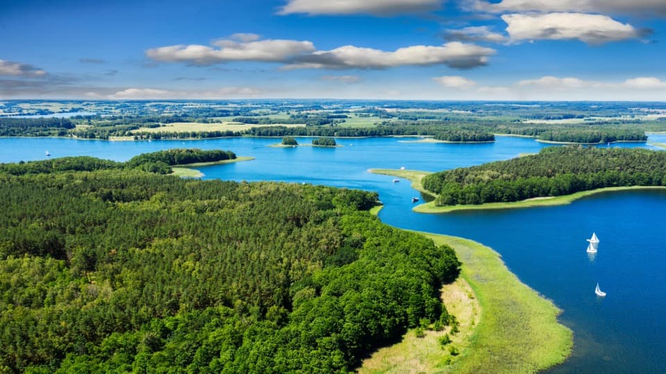 Aerial view of Masuria