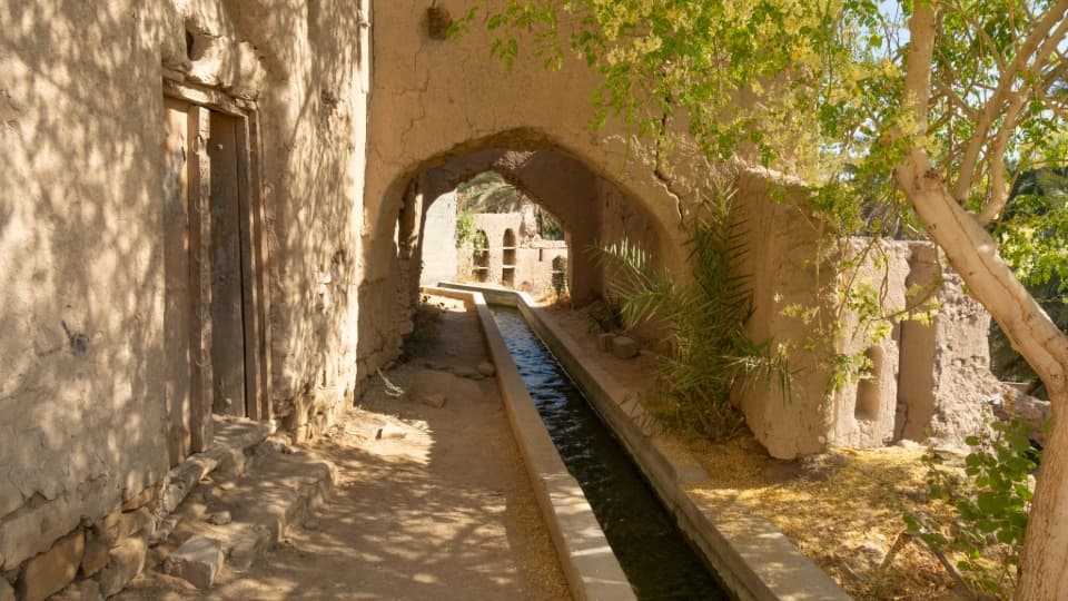 Traditionelle Aflaj-Bewässerungssysteme im Oman