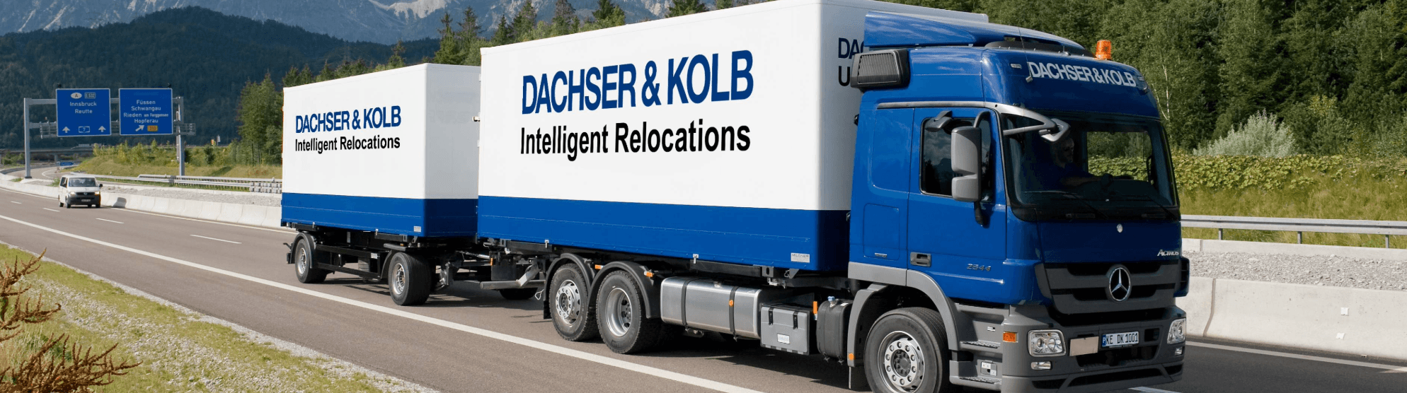 DACHSER & KOLB Umzugs-Lkw auf Autobahn