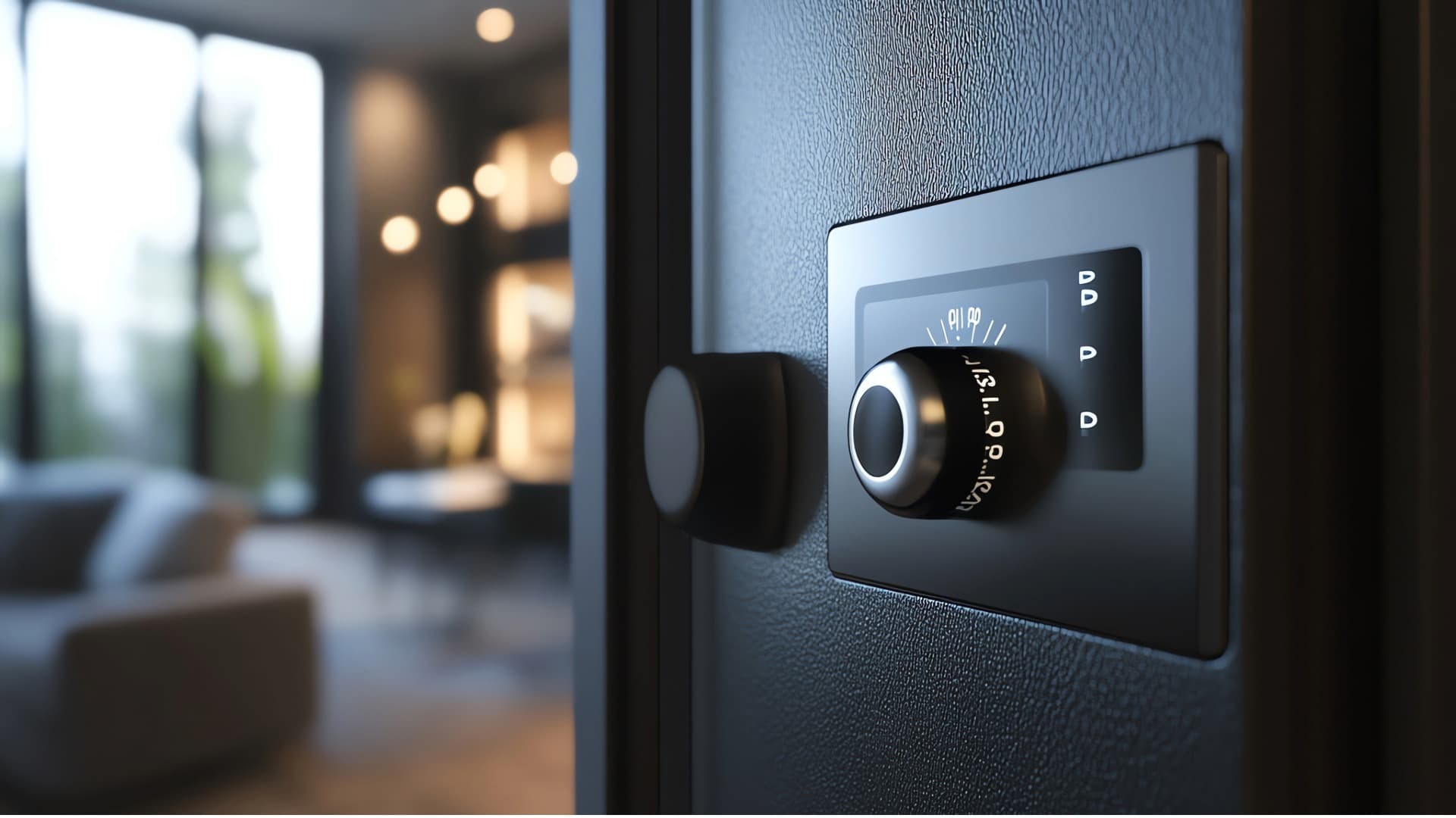 close-up of a safe with combination dial – secure transport of heavy safes