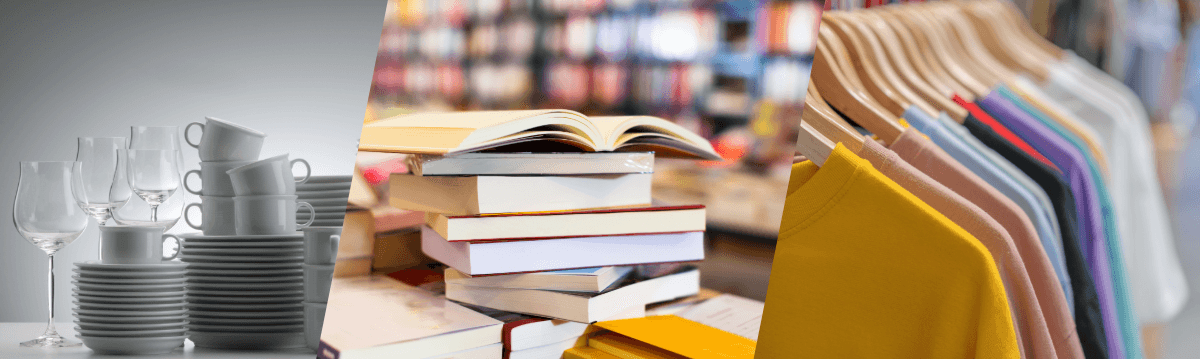 Geschirr, Bücher und Kleidung – typische Inhalte beim Umzug. Tipps zum Umzugskartons richtig packen.