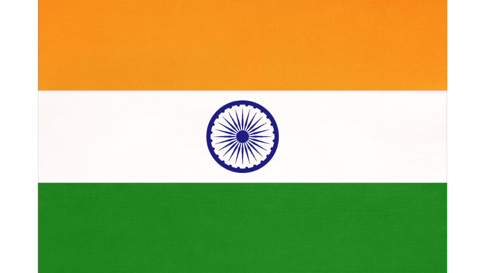Flagge von Indien für Zollbestimmungen beim Umzug nach Indien