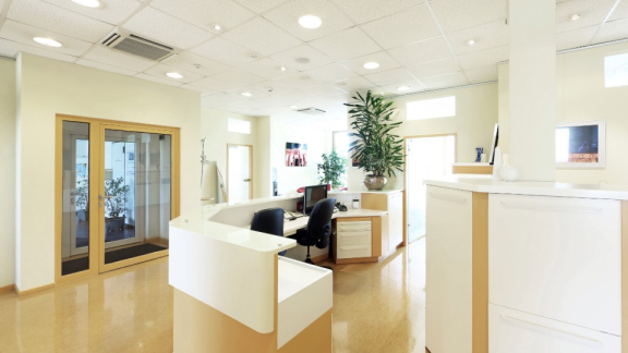 Reception at a private clinic in Oman