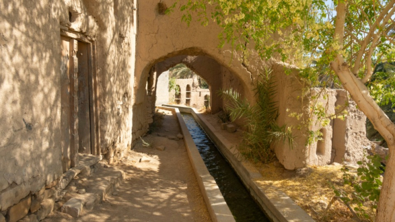 Traditional Aflaj irrigation systems in Oman