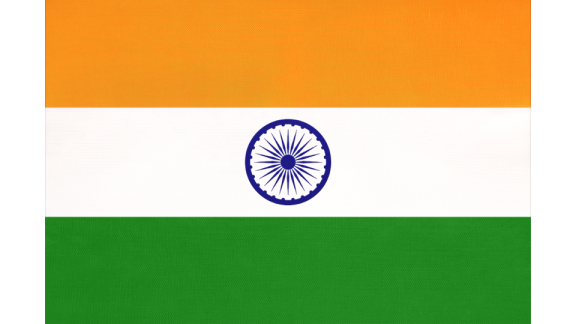 Flagge von Indien für Zollbestimmungen beim Umzug nach Indien
