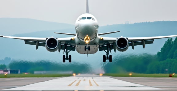 Airport: Airplane taking off, symbolizing international moves and Relocation Service for Expats.