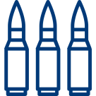 Icon bullets – symbol for weapons and ammunition