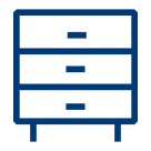Icon of a drawer unit symbolizing USM Haller assembly