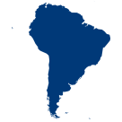 Symbol einer Südamerikakarte – Kontinent Südamerika