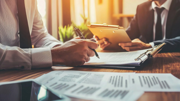 Containerschiff bei Sonnenuntergang im Hafen – Symbolbild für Planung zur Vermeidung von Havarien im Seetransport