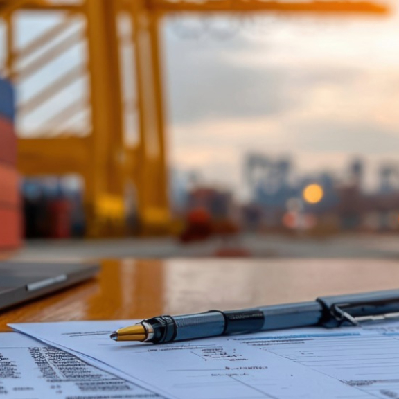 Containerschiff von oben mit Schlepper – Symbolbild für Navigationssicherheit und Havarie im Seetransport