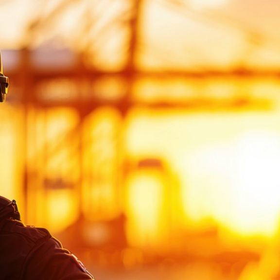 Zollkontrolle im Containerhafen bei Sonnenuntergang – Carnet TIR für Transit und Abfertigung