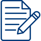 Icon of a magnifying glass with an eye – transparent offer and clear insight