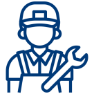 Icon of a service worker with a wrench – additional services